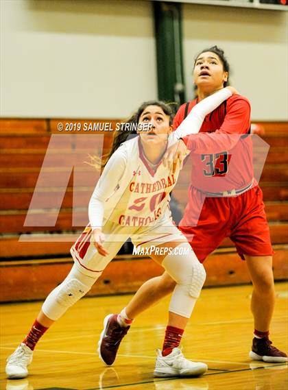 Thumbnail 1 in Cathedral Catholic vs. West Campus (St.Mary's Stockton MLK Classic) photogallery.