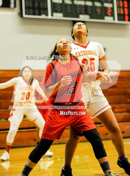 Thumbnail 3 in Cathedral Catholic vs. West Campus (St.Mary's Stockton MLK Classic) photogallery.