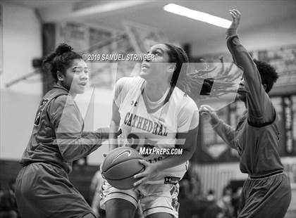 Thumbnail 3 in Cathedral Catholic vs. West Campus (St.Mary's Stockton MLK Classic) photogallery.
