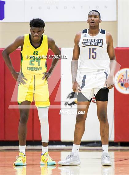 Thumbnail 3 in AZ Compass Prep vs Dream City Christian (Hoophall West Tournament) photogallery.