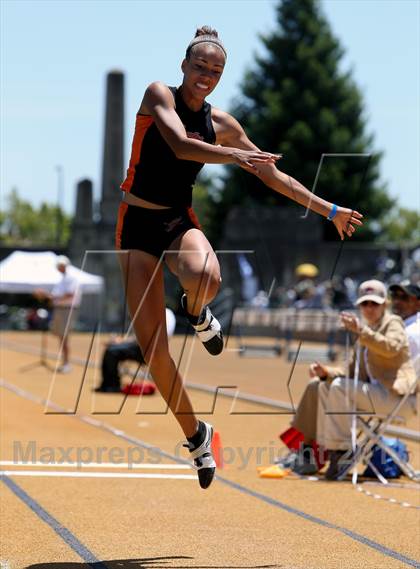 Thumbnail 3 in CIF NCS Masters Track and Field (Girls Triple Jump) photogallery.