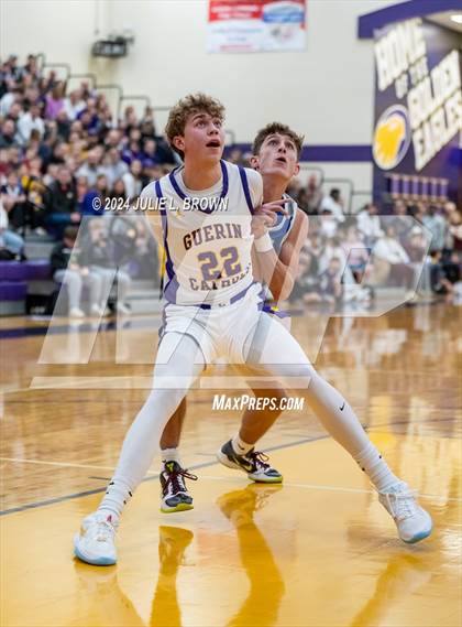 Thumbnail 2 in Indianapolis Bishop Chatard vs Guerin Catholic (IHSAA Sectional 27 semi-final playoff) photogallery.