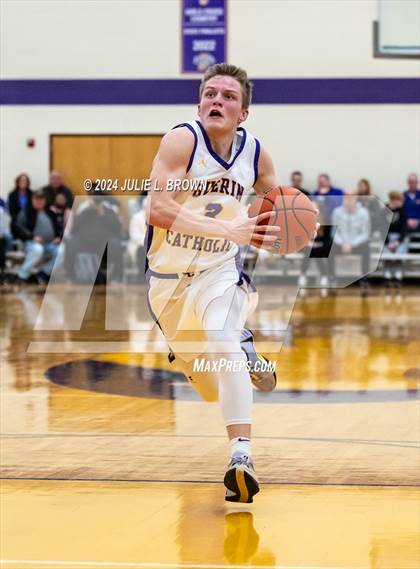 Thumbnail 2 in Indianapolis Bishop Chatard vs Guerin Catholic (IHSAA Sectional 27 semi-final playoff) photogallery.