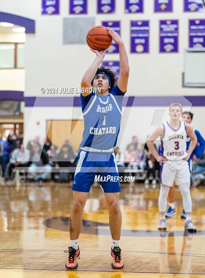 Thumbnail 2 in Indianapolis Bishop Chatard vs Guerin Catholic (IHSAA Sectional 27 semi-final playoff) photogallery.