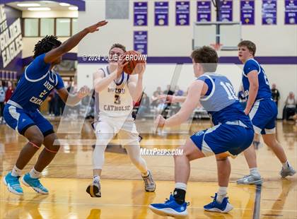 Thumbnail 2 in Indianapolis Bishop Chatard vs Guerin Catholic (IHSAA Sectional 27 semi-final playoff) photogallery.