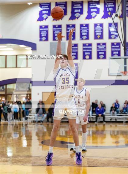 Thumbnail 3 in Indianapolis Bishop Chatard vs Guerin Catholic (IHSAA Sectional 27 semi-final playoff) photogallery.