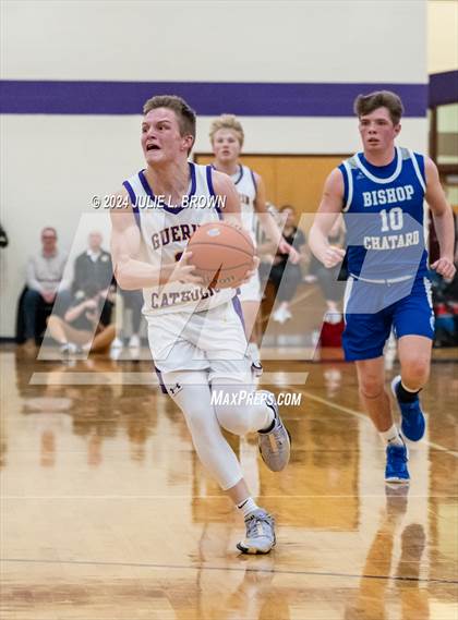 Thumbnail 2 in Indianapolis Bishop Chatard vs Guerin Catholic (IHSAA Sectional 27 semi-final playoff) photogallery.
