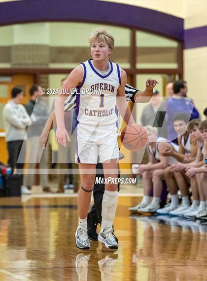 Thumbnail 1 in Indianapolis Bishop Chatard vs Guerin Catholic (IHSAA Sectional 27 semi-final playoff) photogallery.