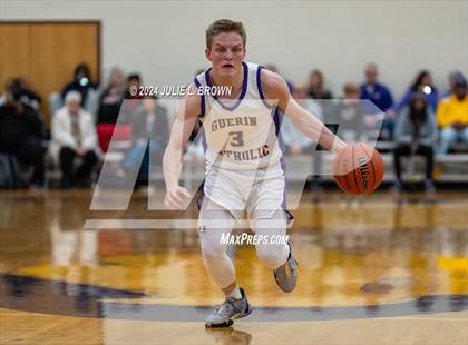 Thumbnail 2 in Indianapolis Bishop Chatard vs Guerin Catholic (IHSAA Sectional 27 semi-final playoff) photogallery.