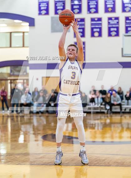Thumbnail 2 in Indianapolis Bishop Chatard vs Guerin Catholic (IHSAA Sectional 27 semi-final playoff) photogallery.