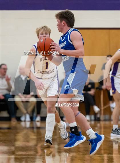 Thumbnail 3 in Indianapolis Bishop Chatard vs Guerin Catholic (IHSAA Sectional 27 semi-final playoff) photogallery.