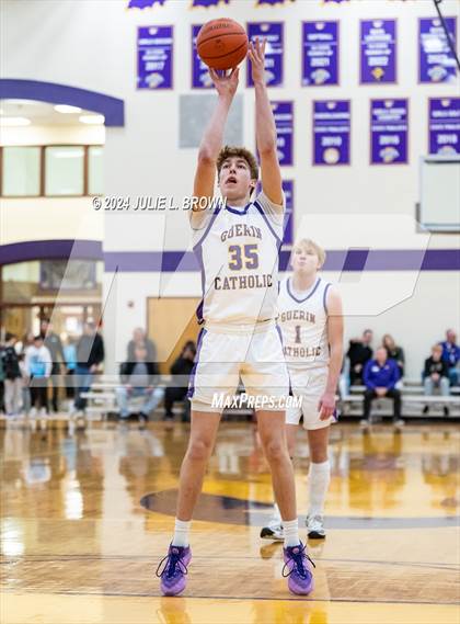 Thumbnail 2 in Indianapolis Bishop Chatard vs Guerin Catholic (IHSAA Sectional 27 semi-final playoff) photogallery.