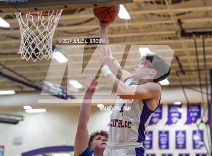 Thumbnail 2 in Indianapolis Bishop Chatard vs Guerin Catholic (IHSAA Sectional 27 semi-final playoff) photogallery.