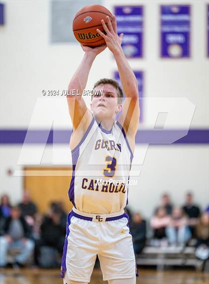 Thumbnail 1 in Indianapolis Bishop Chatard vs Guerin Catholic (IHSAA Sectional 27 semi-final playoff) photogallery.