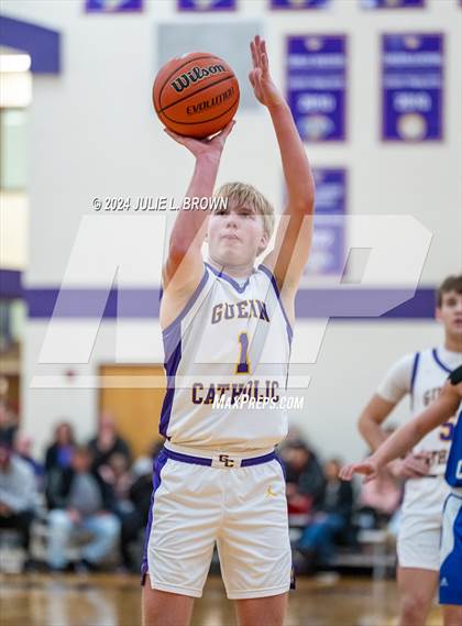 Thumbnail 2 in Indianapolis Bishop Chatard vs Guerin Catholic (IHSAA Sectional 27 semi-final playoff) photogallery.