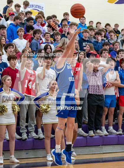 Thumbnail 3 in Indianapolis Bishop Chatard vs Guerin Catholic (IHSAA Sectional 27 semi-final playoff) photogallery.