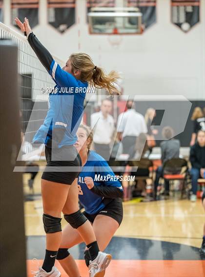 Thumbnail 2 in Southwestern vs Eastern Hancock (Hoosiers Volleyball Invitational) photogallery.