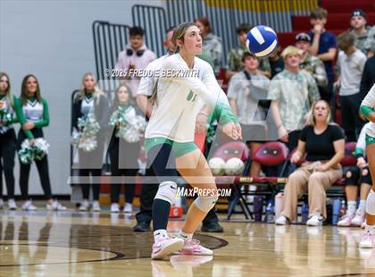 Thumbnail 1 in Tioga vs. Wolfe City (UIL 2A Volleyball Area Playoff) photogallery.
