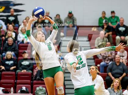 Thumbnail 2 in Tioga vs. Wolfe City (UIL 2A Volleyball Area Playoff) photogallery.
