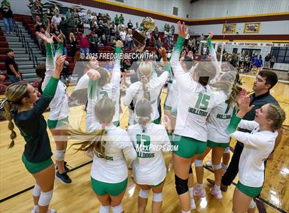 Thumbnail 1 in Tioga vs. Wolfe City (UIL 2A Volleyball Area Playoff) photogallery.