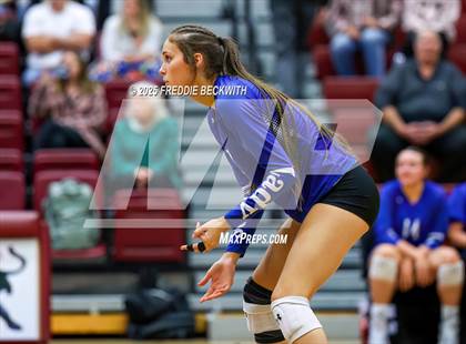 Thumbnail 2 in Tioga vs. Wolfe City (UIL 2A Volleyball Area Playoff) photogallery.
