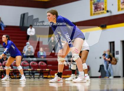 Thumbnail 1 in Tioga vs. Wolfe City (UIL 2A Volleyball Area Playoff) photogallery.