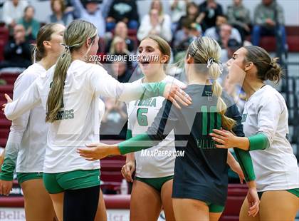 Thumbnail 1 in Tioga vs. Wolfe City (UIL 2A Volleyball Area Playoff) photogallery.