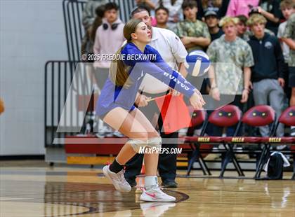 Thumbnail 2 in Tioga vs. Wolfe City (UIL 2A Volleyball Area Playoff) photogallery.