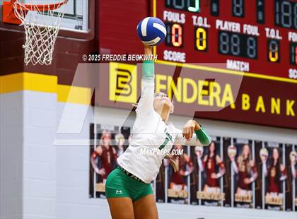 Thumbnail 3 in Tioga vs. Wolfe City (UIL 2A Volleyball Area Playoff) photogallery.