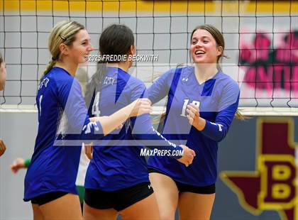 Thumbnail 1 in Tioga vs. Wolfe City (UIL 2A Volleyball Area Playoff) photogallery.