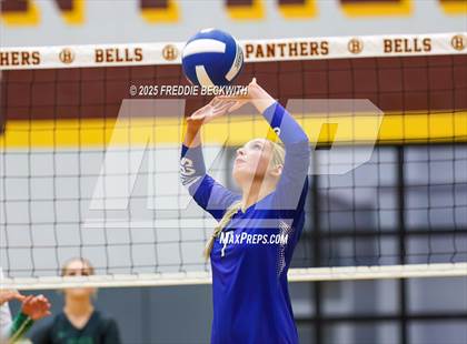 Thumbnail 2 in Tioga vs. Wolfe City (UIL 2A Volleyball Area Playoff) photogallery.