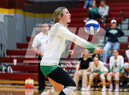 Thumbnail 1 in Tioga vs. Wolfe City (UIL 2A Volleyball Area Playoff) photogallery.