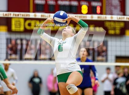 Thumbnail 3 in Tioga vs. Wolfe City (UIL 2A Volleyball Area Playoff) photogallery.