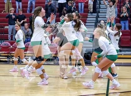 Thumbnail 1 in Tioga vs. Wolfe City (UIL 2A Volleyball Area Playoff) photogallery.