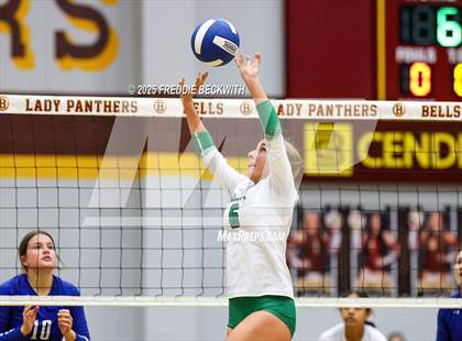 Thumbnail 2 in Tioga vs. Wolfe City (UIL 2A Volleyball Area Playoff) photogallery.