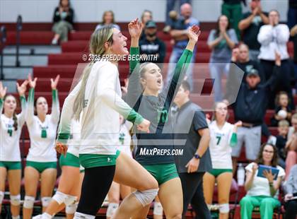Thumbnail 2 in Tioga vs. Wolfe City (UIL 2A Volleyball Area Playoff) photogallery.