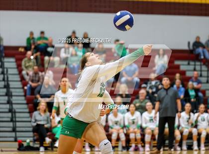 Thumbnail 1 in Tioga vs. Wolfe City (UIL 2A Volleyball Area Playoff) photogallery.