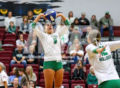 Thumbnail 2 in Tioga vs. Wolfe City (UIL 2A Volleyball Area Playoff) photogallery.