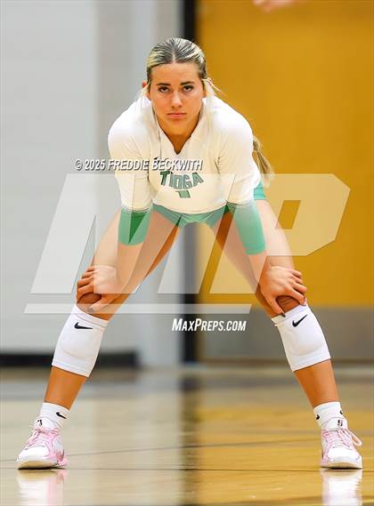 Thumbnail 1 in Tioga vs. Wolfe City (UIL 2A Volleyball Area Playoff) photogallery.