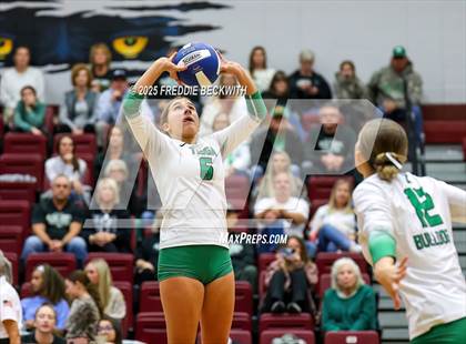 Thumbnail 1 in Tioga vs. Wolfe City (UIL 2A Volleyball Area Playoff) photogallery.