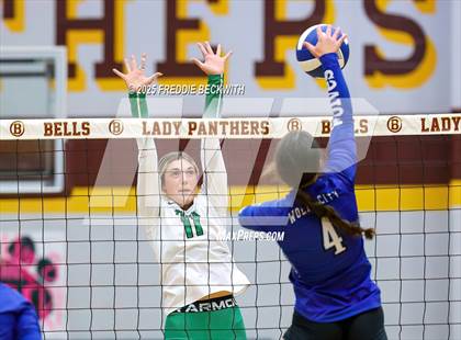 Thumbnail 2 in Tioga vs. Wolfe City (UIL 2A Volleyball Area Playoff) photogallery.
