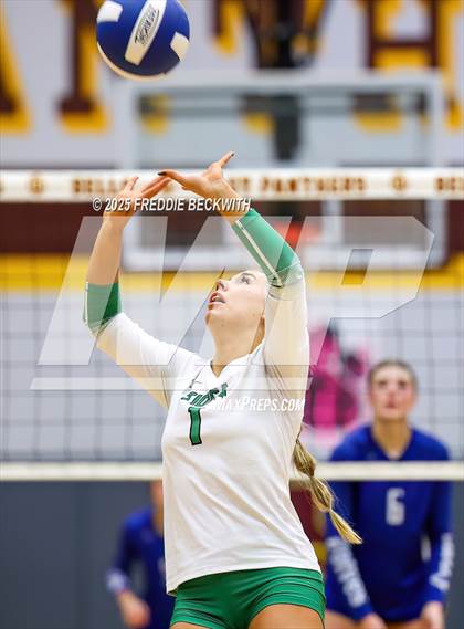 Thumbnail 1 in Tioga vs. Wolfe City (UIL 2A Volleyball Area Playoff) photogallery.