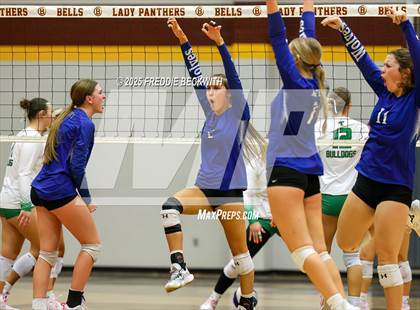 Thumbnail 3 in Tioga vs. Wolfe City (UIL 2A Volleyball Area Playoff) photogallery.