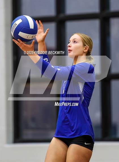 Thumbnail 2 in Tioga vs. Wolfe City (UIL 2A Volleyball Area Playoff) photogallery.
