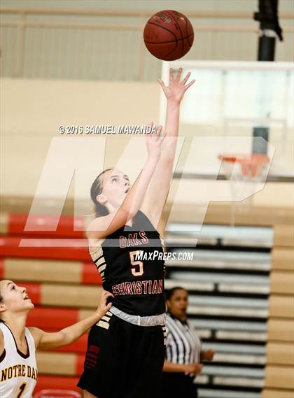 Thumbnail 2 in Notre Dame Academy vs Oaks Christian (West Coast Holiday Classic) photogallery.