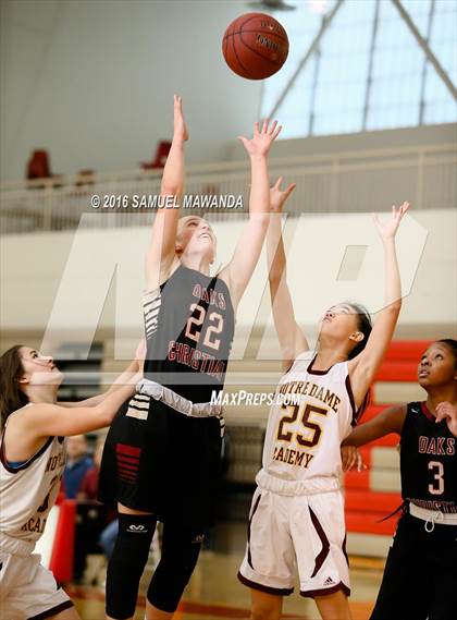Thumbnail 3 in Notre Dame Academy vs Oaks Christian (West Coast Holiday Classic) photogallery.