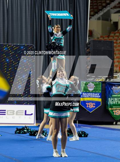 Thumbnail 2 in St. John Paul II Catholic - Cheer (AIA Division IV Prelims) photogallery.