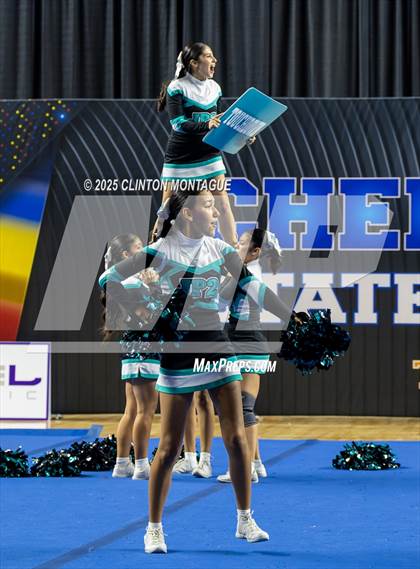 Thumbnail 1 in St. John Paul II Catholic - Cheer (AIA Division IV Prelims) photogallery.