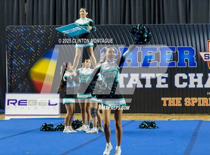 Thumbnail 1 in St. John Paul II Catholic - Cheer (AIA Division IV Prelims) photogallery.