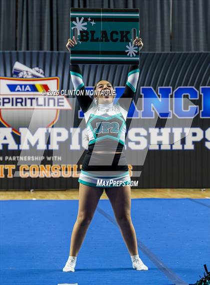 Thumbnail 2 in St. John Paul II Catholic - Cheer (AIA Division IV Prelims) photogallery.